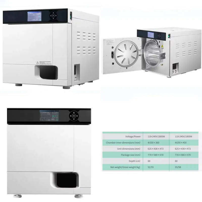 for Class B Dental Autoclave S - đánh giá và giá Dental Autoclave Sterilizer 18L